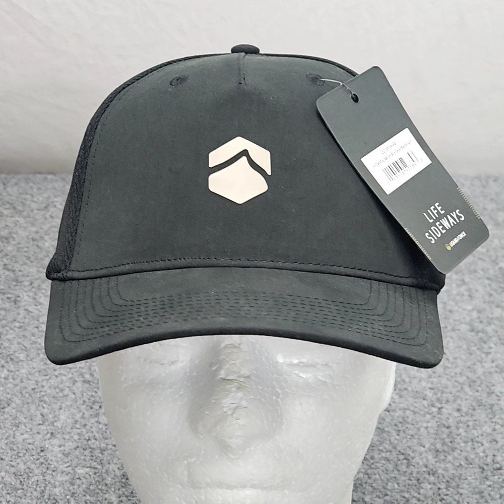 Liquid Force Wakeboarding Hat OSFA Black Snapback Mesh Lake Life Nautical Cap